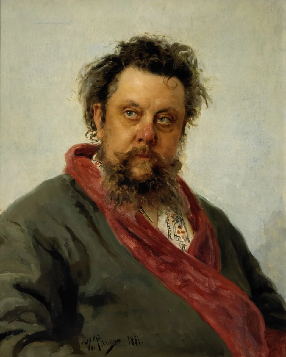 일리야 레핀이 그린 무소르그스키 초상화 (1881)