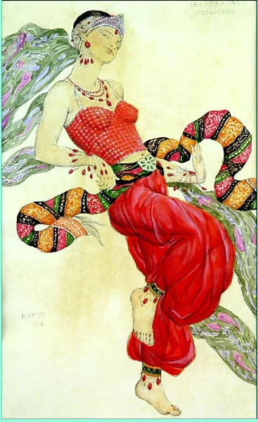 레옹 박스트의 세헤라자데 발레 의상 디자인 1910