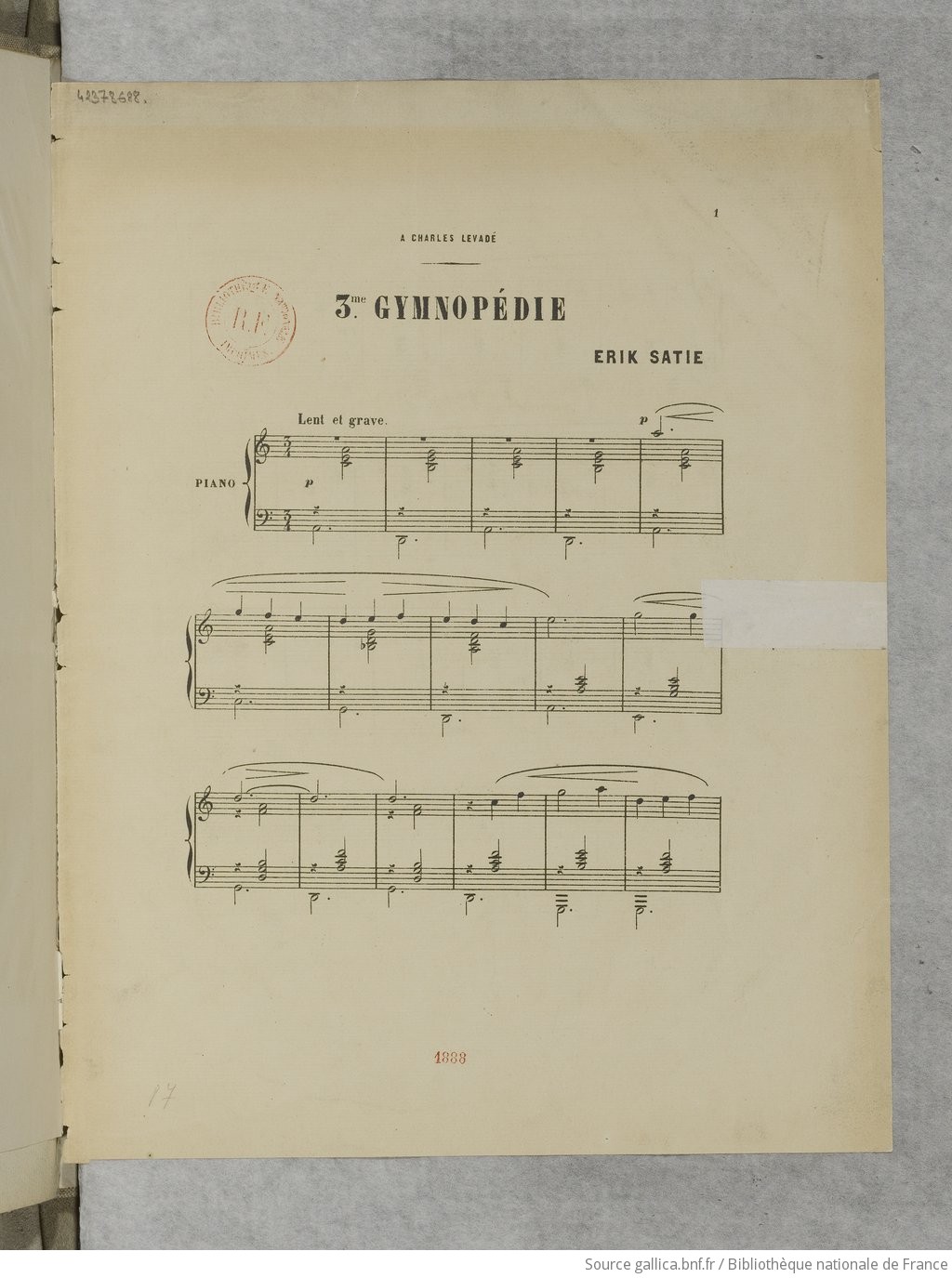 짐노페디 악보 (Gymnopédies)