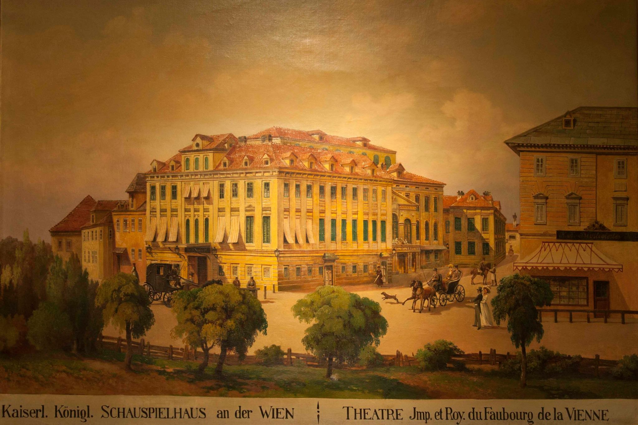 테아터 안 데어 빈 극장 역사적 그림 1815년